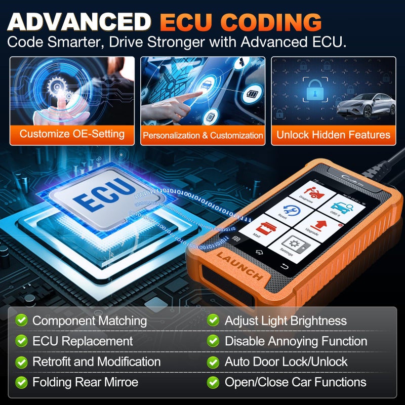 لانش إطلاق الماسح الضوئي Creader Elite Obdii لمركبات Gm، أداة تشخيصية ثنائية الاتجاه كاملة النظام لسيارات Buick/Chevrolet/Cadillac/Gmc، قارئ رمز الخدمة لإعادة ضبط جميع رموز ECU، محدث مدى الحياة - Image 4