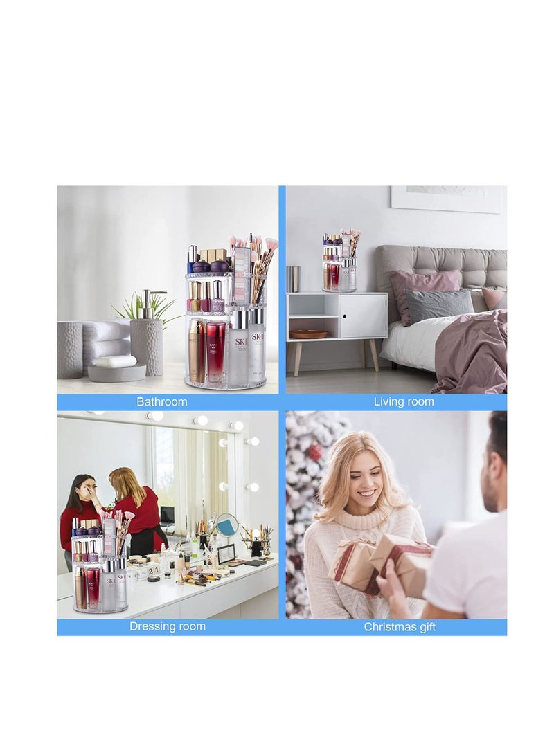 AS SEEN ON TV منظم مكياج تجميلي أكريليك مع مرآة وتخزين لمستحضرات العناية بالبشرة، المجوهرات، طلاء الأظافر، وإكسسوارات الشعر - Image 3