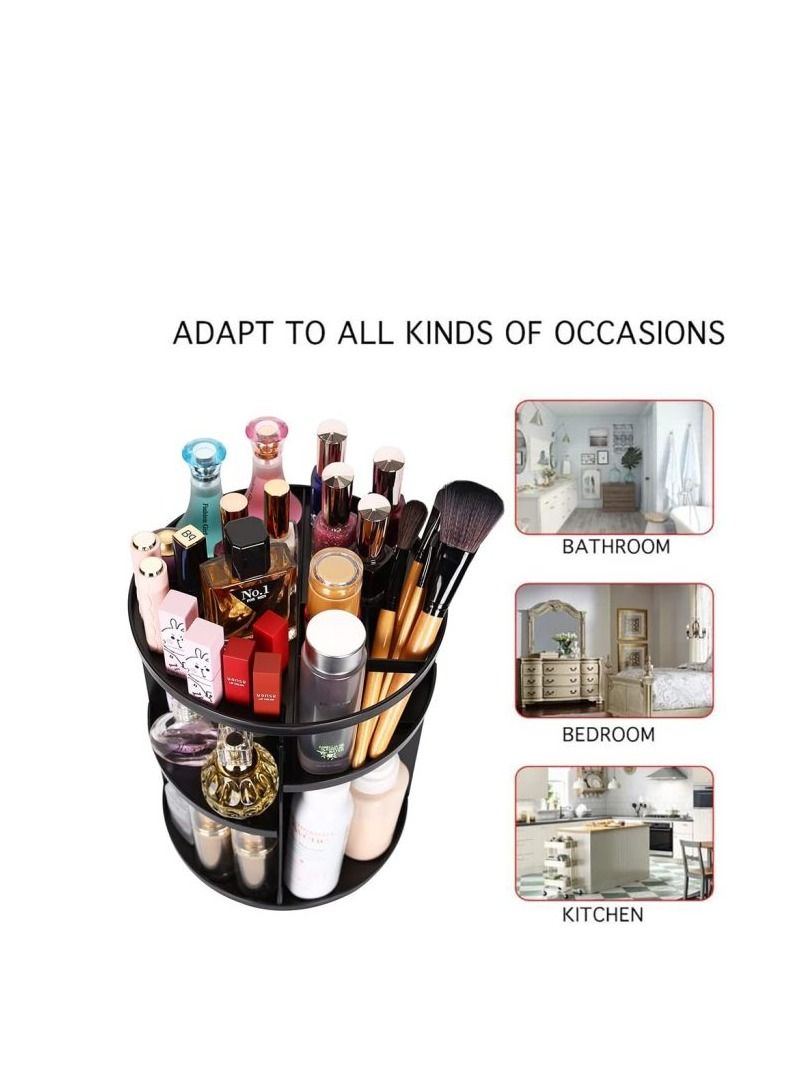 AS SEEN ON TV منظم مكياج تجميلي أكريليك مع مرآة وتخزين لمستحضرات العناية بالبشرة، المجوهرات، طلاء الأظافر، وإكسسوارات الشعر - Image 4