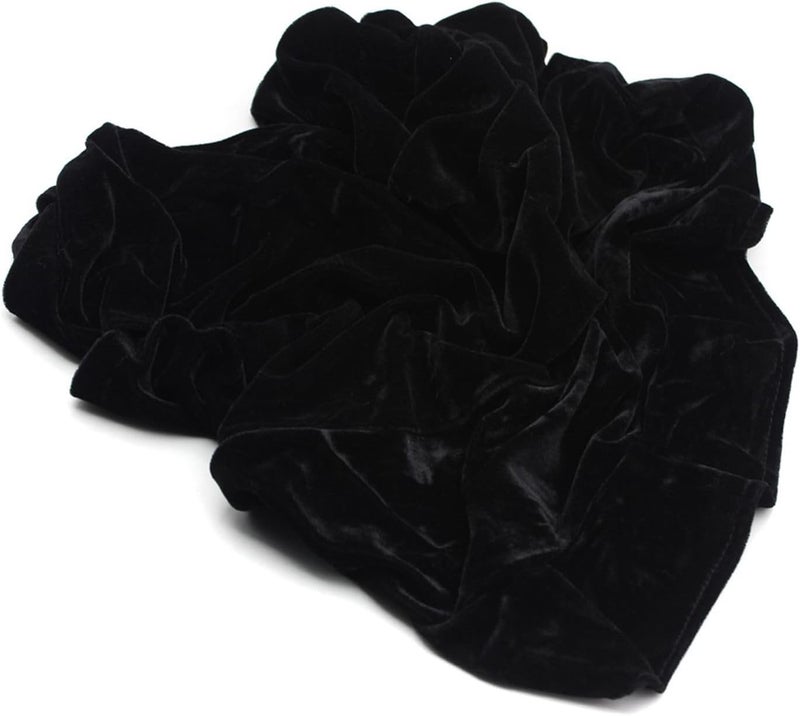Piano Bench Cover, Velvet Material with Lace Decoration Bench Cover Piano Stool Cover for Single Piano Stool (Black) - Image 5