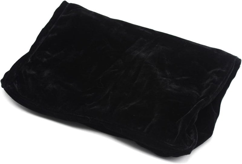 Piano Bench Cover, Velvet Material with Lace Decoration Bench Cover Piano Stool Cover for Single Piano Stool (Black) - Image 4