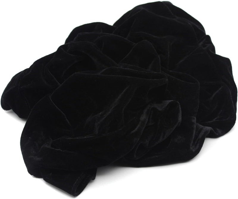 Piano Bench Cover, Velvet Material with Lace Decoration Bench Cover Piano Stool Cover for Single Piano Stool (Black) - Image 3