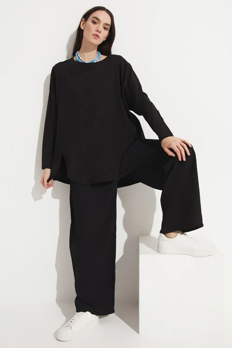 JUNE Loose Trousers with Elastic Waist