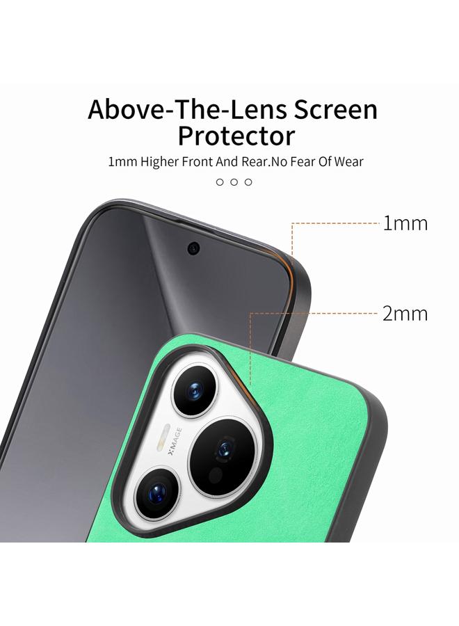 Zaboon Case For Huawei Pura 70 Pro Solid Color Retro Magsafe PU Back Cover Phone Case - Image 3