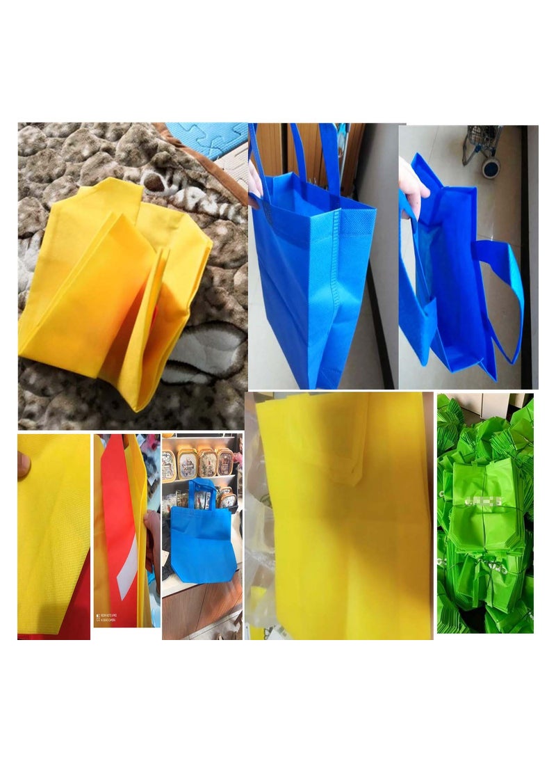 SYOSI Reusable Grocery Bags, Eco Friendly Party Bags, Shopping Bags, Gift Bags, Tote Bags, Shopping Bags, Color Bags, Foldable Machine, DIY Available Heavy Duty Shopping Bags with Handle (16Pcs) - Image 2