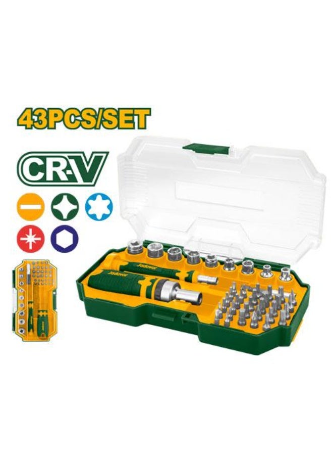 43-Piece Screwdriver Bit Set with Handle (System Set)