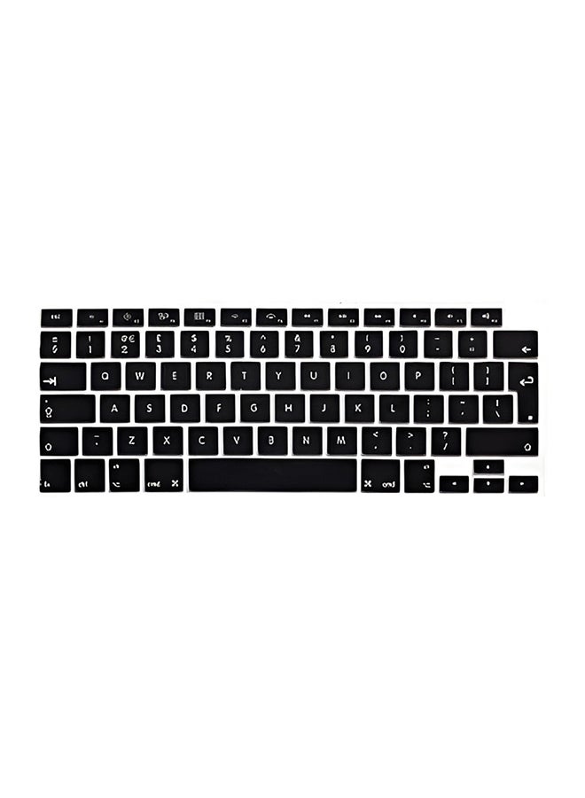 O Ozone Premium Ultra Thin Keyboard Cover for MacBook Air 13 inch 2021 2020 Model A2179 A2337 M1 Chip, Soft Silicone Skin Cover [UK Layout] -Black  - Image 1