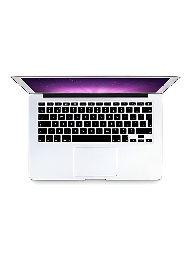 O Ozone Premium Ultra Thin Keyboard Cover for MacBook Air 13 inch 2021 2020 Model A2179 A2337 M1 Chip, Soft Silicone Skin Cover [UK Layout] -Black  - Image 3