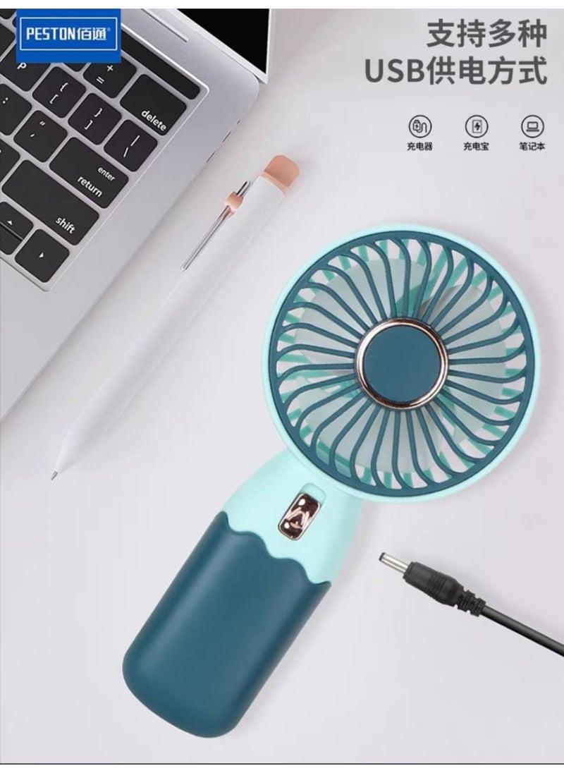 Portable Mini Fan USB Rechargeable Cute 250MAH Small Electric Fan For School , ZB088A