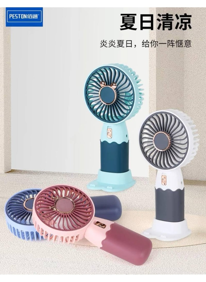 Portable Mini Fan USB Rechargeable Cute 250MAH Small Electric Fan For School , ZB088A