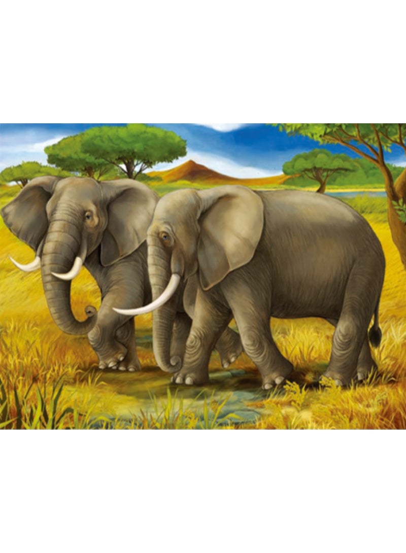 Elephants on the Move - Migration Adventure Jigsaw Puzzle for Kids 6+ - Image 1