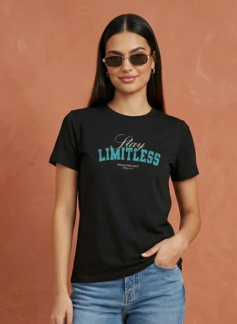 نوبيرو Nobero Women Regular Fit Printed T-shirt