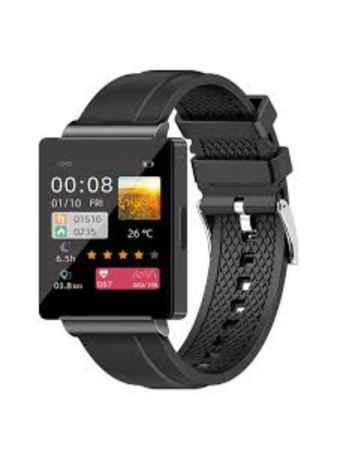 KS01 1.85 Inch Smart Watch with Blood Pressure, Blood Oxygen Detection, Fitness Tracker Smart Watch, Black