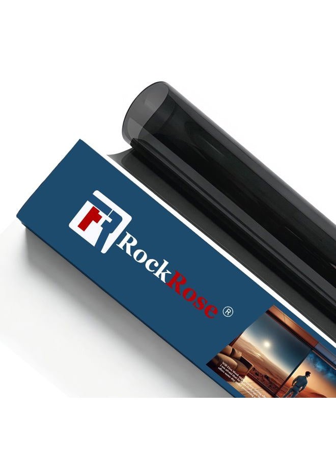 ROCKROSE Charcoal 2PLY Premium Carbon 20% VLT Car Tint 36 in x 25FT Professional Window Tint Heat, UV, and IRR Block Tint for Cars or Building Adhesive Film Easy Shrink, Plotter Friendly - Image 1