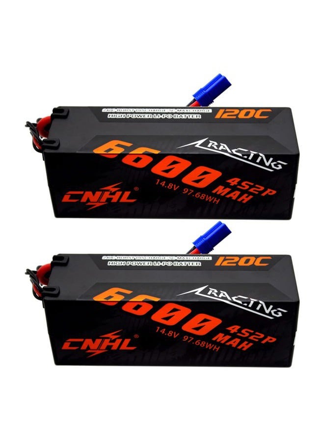 CNHL 6600mAh 4S Lipo Battery 14.8V 120C with EC5 Plug for RC Car,RC Airplane/Truck, Heli Airplane，Multi-Motor Hobby DIY Parts（2 Packs） - Image 1