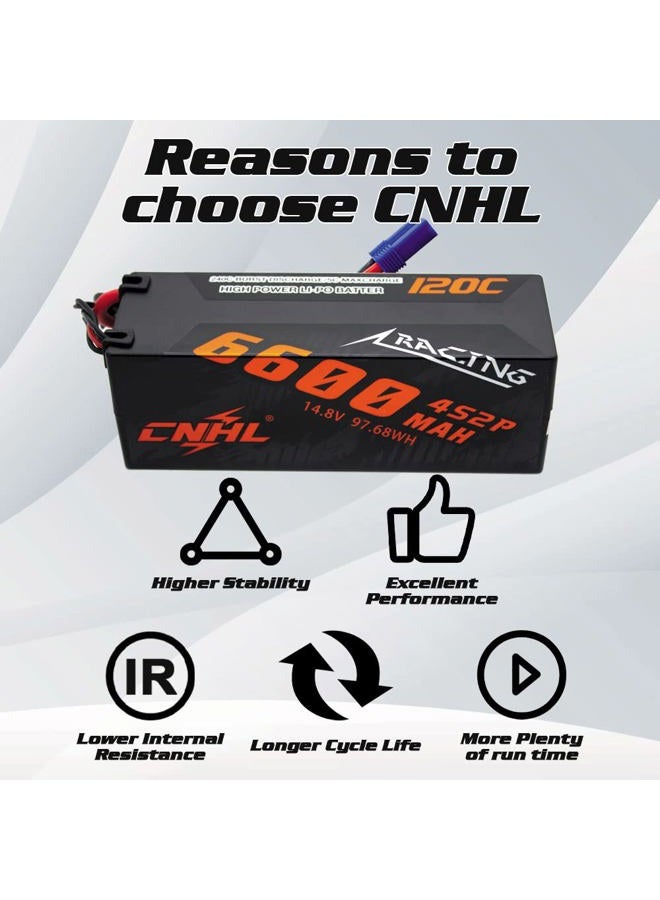 CNHL 6600mAh 4S Lipo Battery 14.8V 120C with EC5 Plug for RC Car,RC Airplane/Truck, Heli Airplane，Multi-Motor Hobby DIY Parts（2 Packs） - Image 4