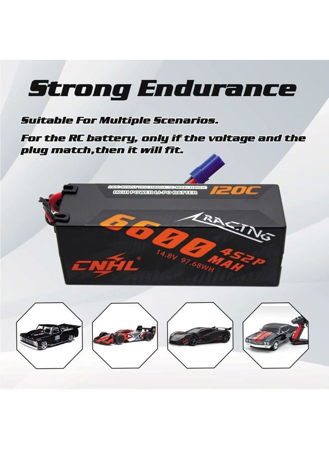 CNHL 6600mAh 4S Lipo Battery 14.8V 120C with EC5 Plug for RC Car,RC Airplane/Truck, Heli Airplane，Multi-Motor Hobby DIY Parts（2 Packs） - Image 5