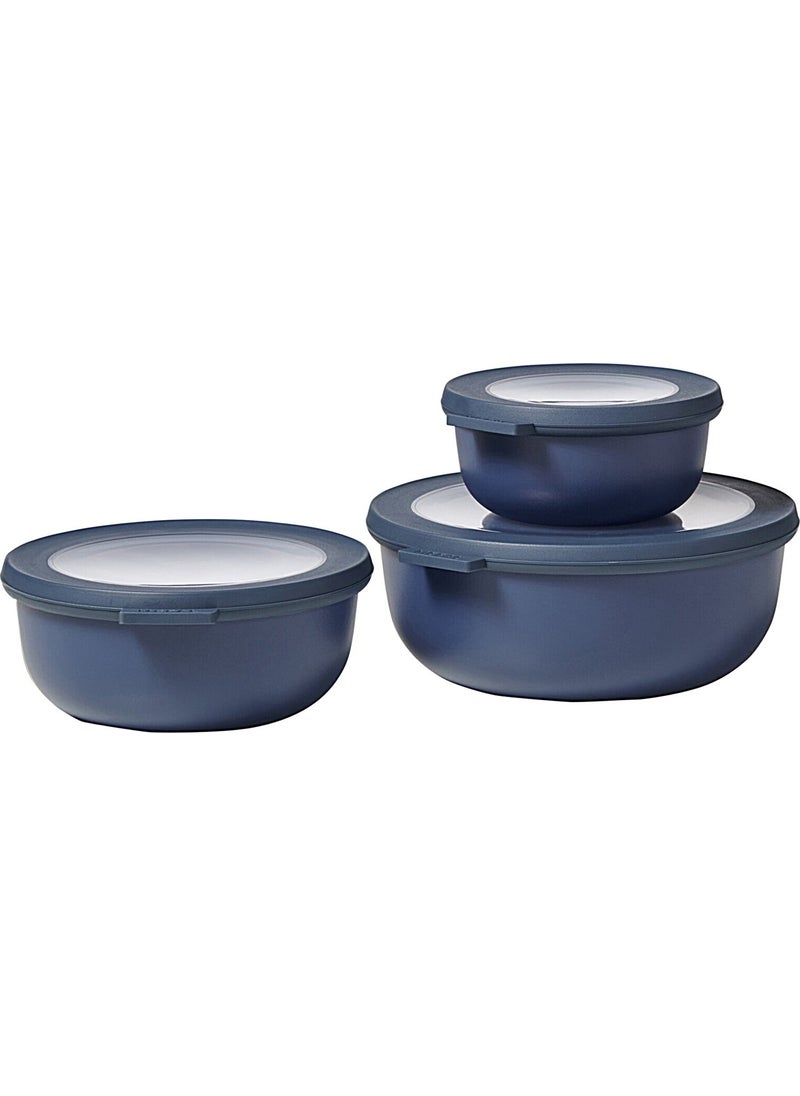 Mepal Set Cirqula Round 3 Storage Container Pcs ml - Nordic green  - Image 1