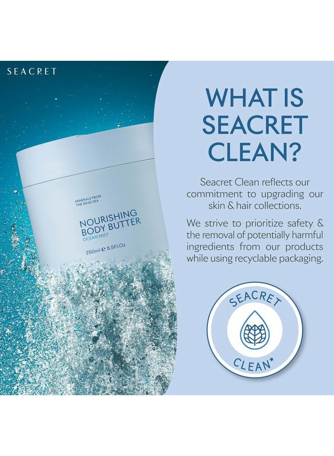 Seacret OCEAN MIST BODY BUTTER: Hydrating Body Moisturizer Cream with Shea and Cocoa Butter, Vitamins E & C, and Dead Sea Minerals for All Skin Types, 8.5 FL. OZ, Ocean Mist - Image 5