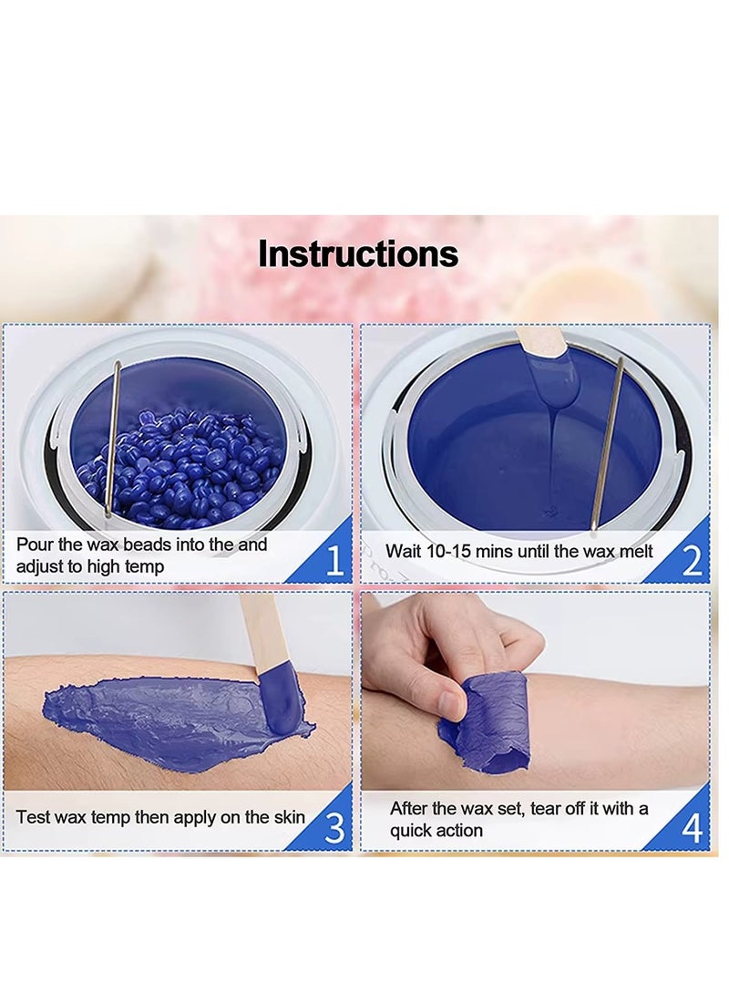 Konsung Beauty Pellet Hair Removal Hot Wax Beans Black 200gm with 10 Wax Sticks, No Need for Wax Paper - Image 3