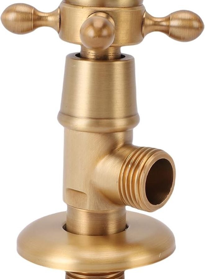 صمام زاوية نحاسي عتيق سميك وسهل التركيب يناسب أنابيب مياه المراحيض - Image 3