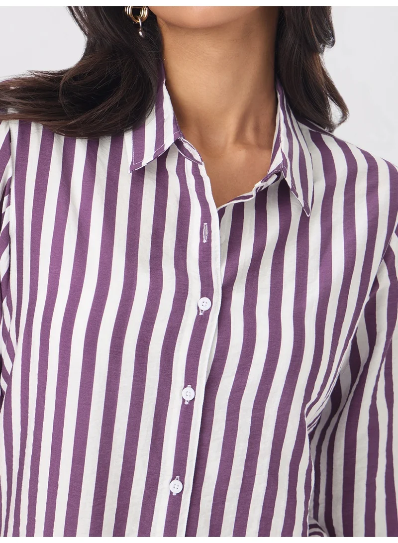 The Souled Store  Textured Shirt: Grapevine  | Best Price UAE
