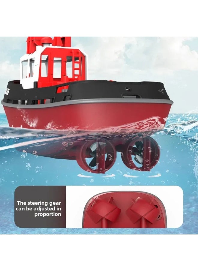 Wireless Remote Control Boat 2.4G Dual Motor Long Endurance High Power For Boys And Girls Racing Water Surface Cruise Toy-Color:Black ]-Specifications:Single Electric Version  - Image 5
