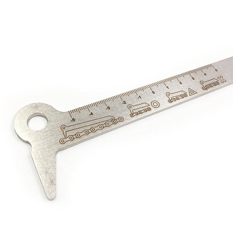OTOM Motorcycle Chain Checker Wear Indicator 3in1 Exact Chain Hook Bolt Measurement for 520 525 530 Chain Universal Repair Tools - Image 5