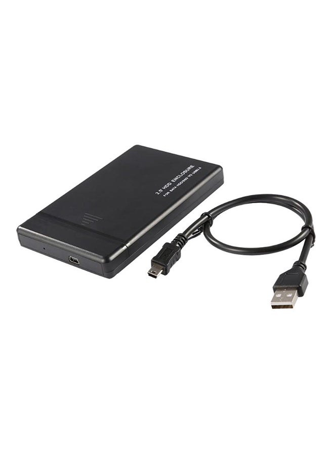 HDD Enclosure Data Transmission For SATA HDD/SSD To USB2.0 Black