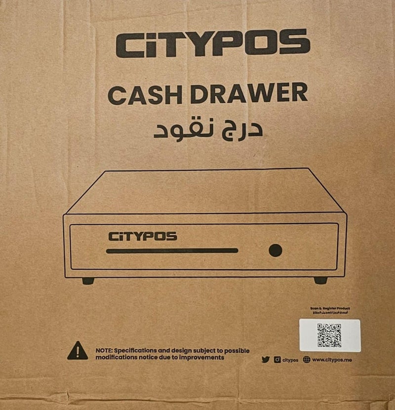 سيتي بوس درج نقود - أسود - قفل بمفتاح - سطح الطاولة - معدن - محمول - صندوق نقود - 6 صناديق - Image 4