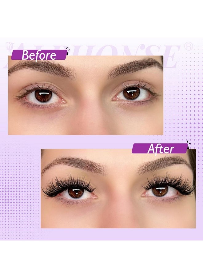 alphonse - False Eyelashes Natural Look Wispy Fake Lashes Cat Eye Strip Lashes That Look Like Extensions 3D Fluffy Faux Mink Fake Eyelashes Pack By Alphonse (16Mm7 Pairs) - Image 1