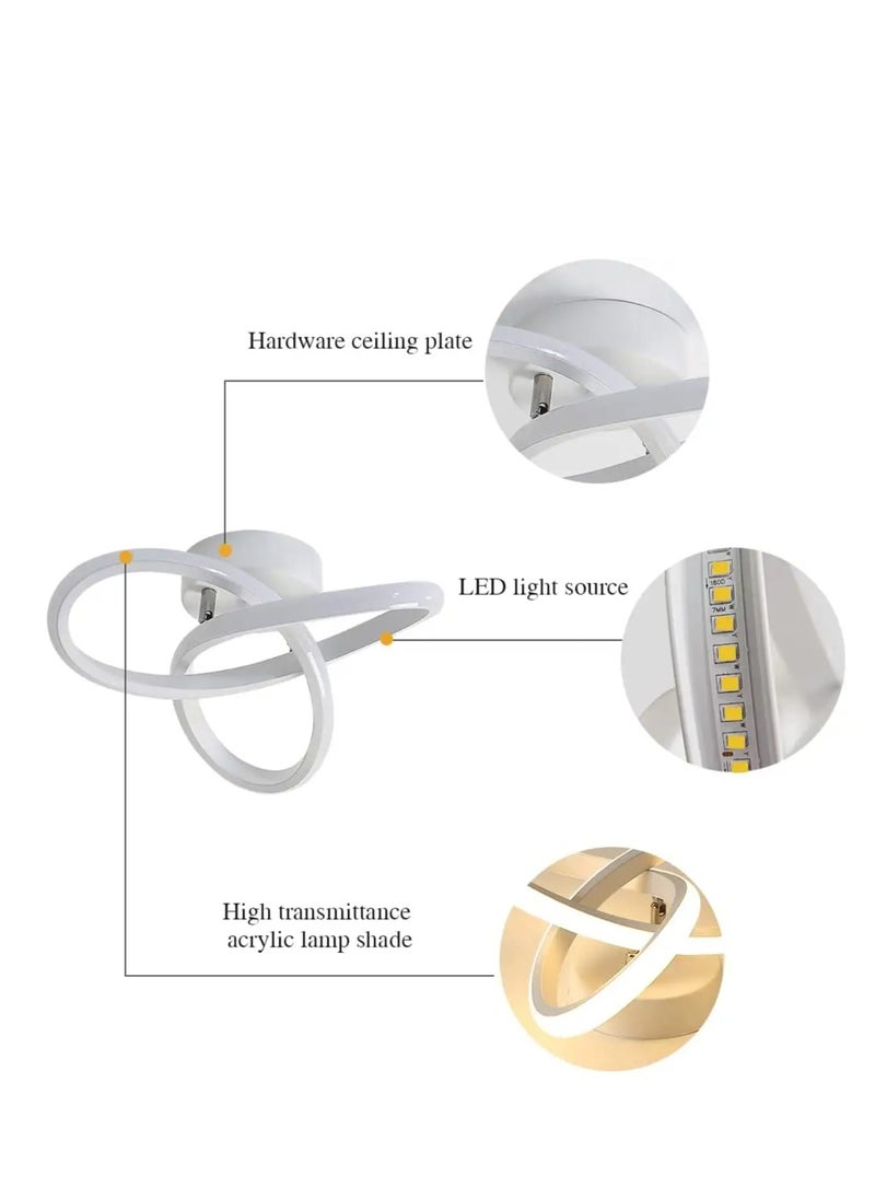 YZMA GLOBAL Hallway modern LED ceiling light, fixture black flush mount 3-color adjustable creative design, for washrooms stairwell balcony cloakroom kitchen loft aisle, 22W  - Image 2