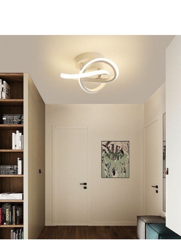 YZMA GLOBAL Hallway modern LED ceiling light, fixture black flush mount 3-color adjustable creative design, for washrooms stairwell balcony cloakroom kitchen loft aisle, 22W  - Image 1