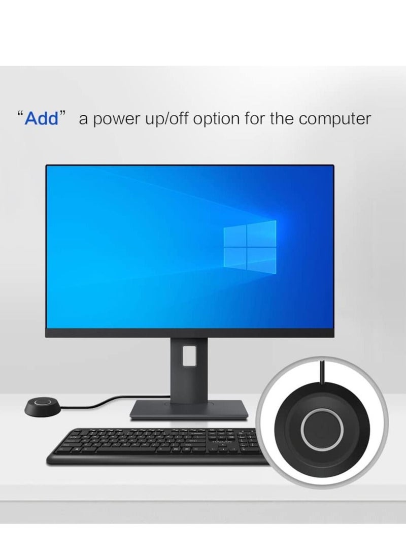 SYOSI PC Power Button Desktop PC Computer Case Power Switch On Off HDD Push Computer Host Button Supply Supplies with 2m Cables - Image 5