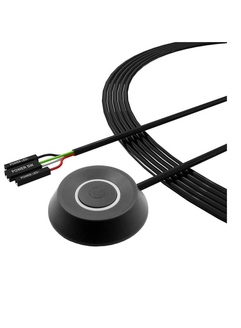 SYOSI PC Power Button Desktop PC Computer Case Power Switch On Off HDD Push Computer Host Button Supply Supplies with 2m Cables - Image 1