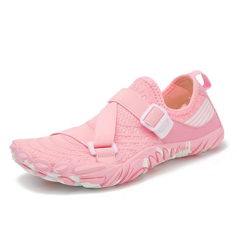 Outdoor Couples Tracing Shoes Womens Beach Shoes Breathable Non-slip Wading Shoes Mens Indoor Fitness Yoga Fitness sneaker 1008 pink 