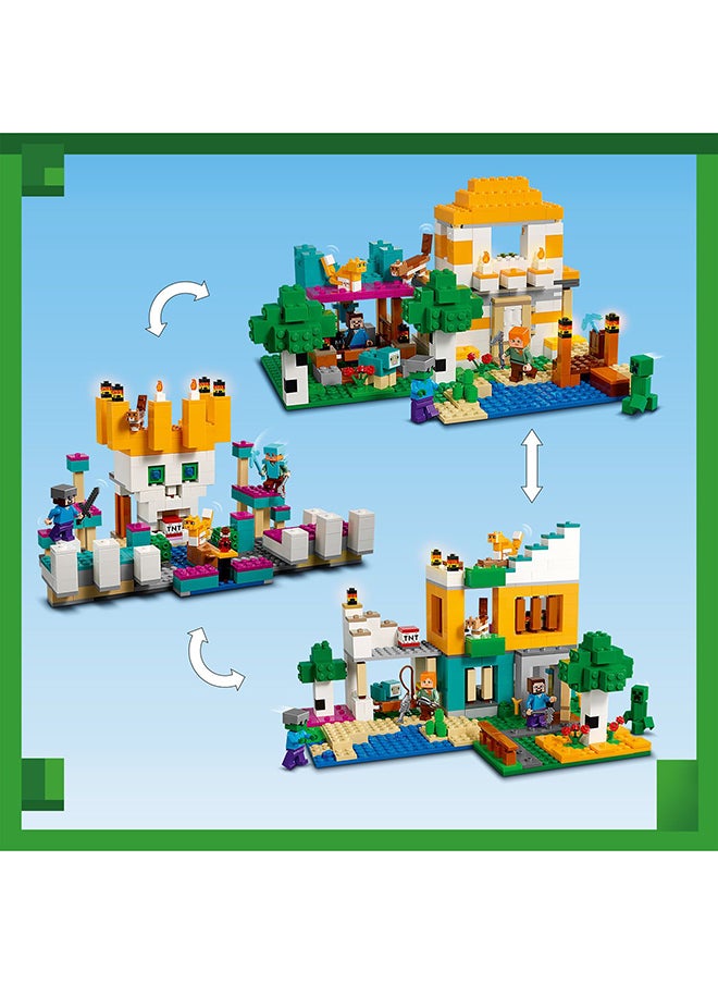 LEGO - Minecraft The Crafting Box 4.0 21249 Building Toy Set; Custom-Build Playset Featuring Classic Bricks, Figures And Accessories From The Game; Model Guides Spark Creativity; For Kids Aged 8+ (605 Pieces) - Image 1