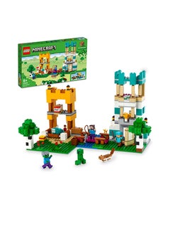 Minecraft The Crafting Box 4.0 21249 Building Toy Set; Custom-Build Playset Featuring Classic Bricks, Figures And Accessories From The Game; Model Guides Spark Creativity; For Kids Aged 8+ (605 Pieces)
