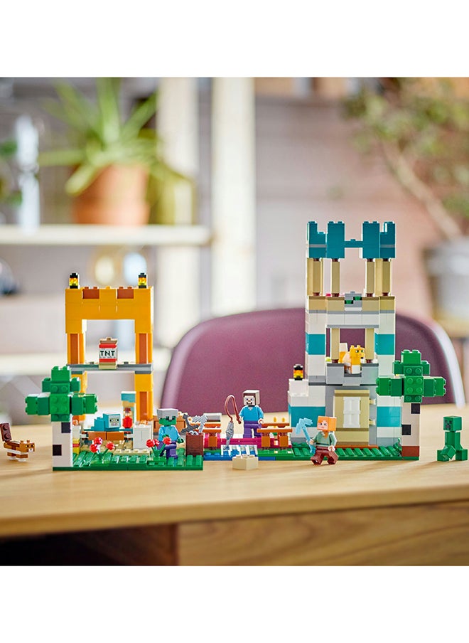 LEGO - Minecraft The Crafting Box 4.0 21249 Building Toy Set; Custom-Build Playset Featuring Classic Bricks, Figures And Accessories From The Game; Model Guides Spark Creativity; For Kids Aged 8+ (605 Pieces) - Image 1