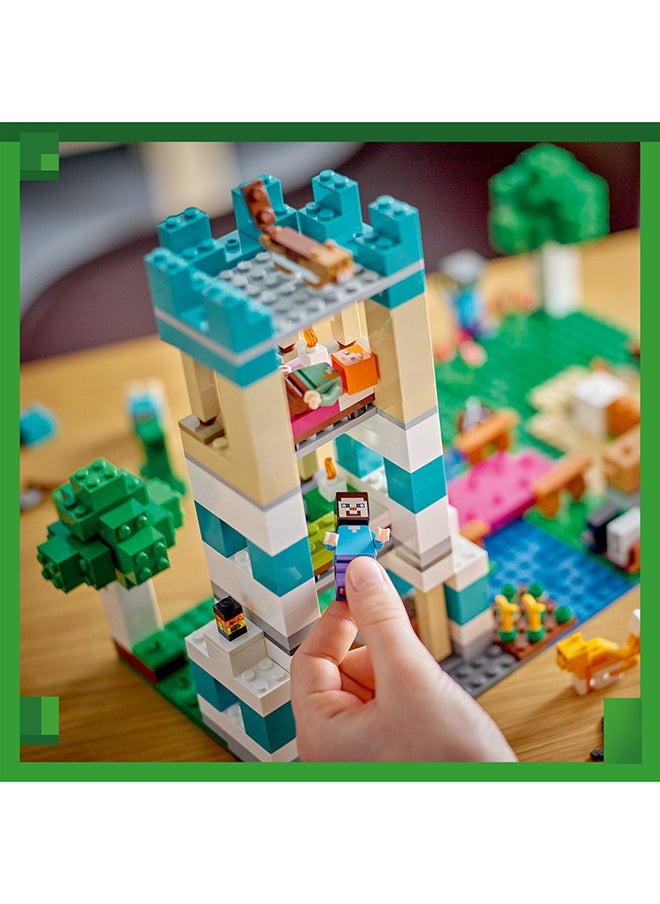 LEGO - Minecraft The Crafting Box 4.0 21249 Building Toy Set; Custom-Build Playset Featuring Classic Bricks, Figures And Accessories From The Game; Model Guides Spark Creativity; For Kids Aged 8+ (605 Pieces) - Image 1