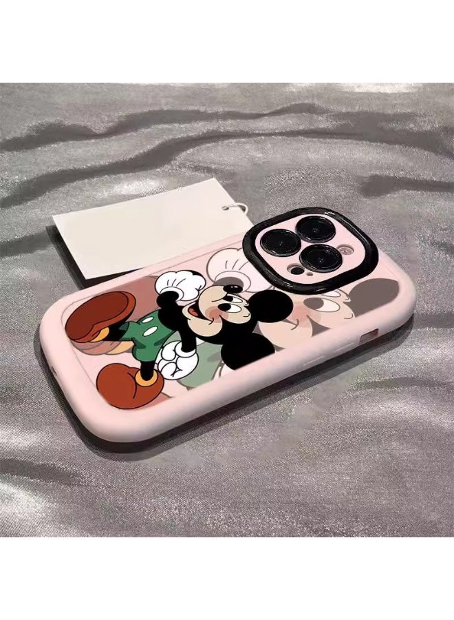NIBEMINENT Cartoons Mickey Mouse Protective TPU Case Cover For iPhone 15, Pink