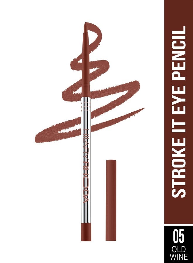 Hilary Rhoda Stroke It Eye Pencil | Coloured Eyeliner and Kajal Pencil | Easy Glide & Quick-Drying Formula | Matte Finish | Built-in Sharpener | 0.26g (Old Wine | Shade 05) - Image 2
