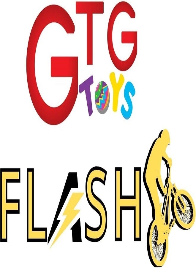 فلاش دراجة اطفال بناتي صوت و ضوء LED من فلاش لون فوشيا مقاس 20 من 8 سنوات ل12 سنه - الوكيل الرسمية في مصر المنتج GTG TOYS - Image 3