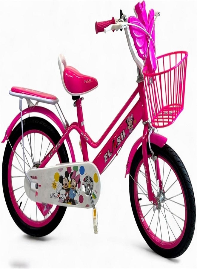 فلاش دراجة اطفال بناتي صوت و ضوء LED من فلاش لون فوشيا مقاس 20 من 8 سنوات ل12 سنه - الوكيل الرسمية في مصر المنتج GTG TOYS - Image 2