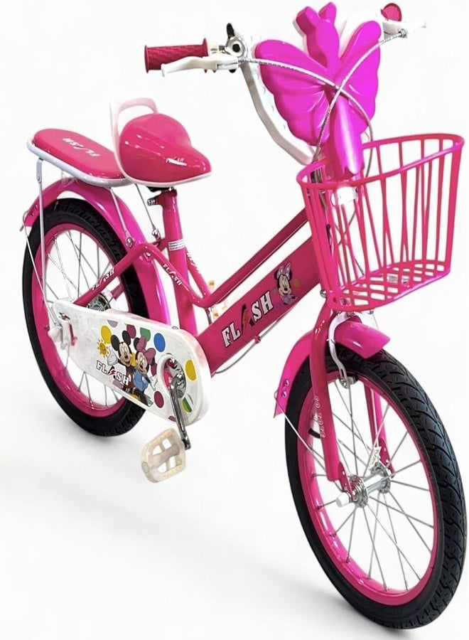 فلاش دراجة اطفال بناتي صوت و ضوء LED من فلاش لون فوشيا مقاس 20 من 8 سنوات ل12 سنه - الوكيل الرسمية في مصر المنتج GTG TOYS - Image 1
