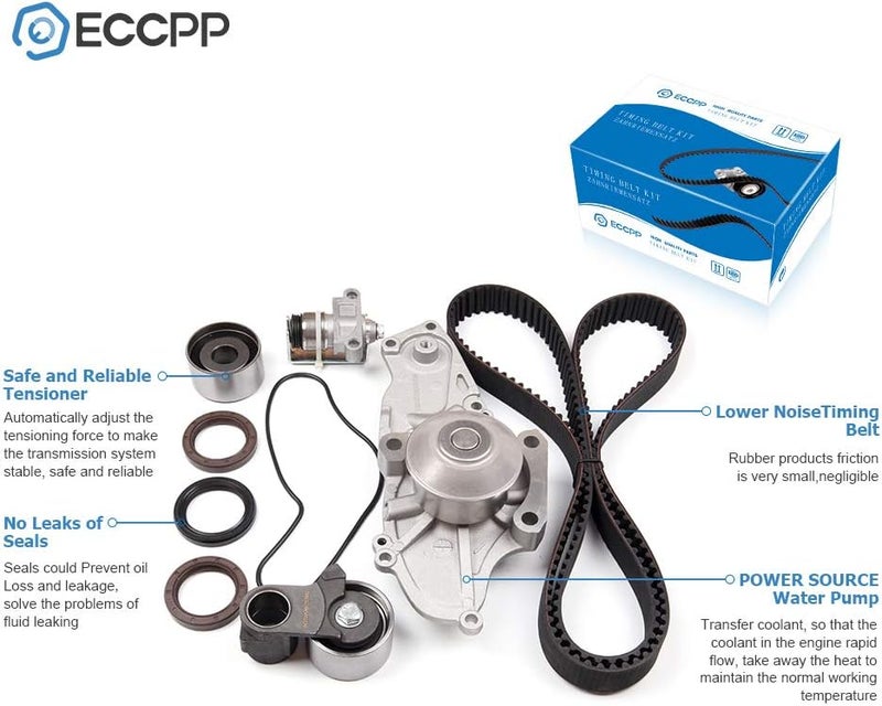 ECCPP Timing Belt Kit with Water Pump Compatible 1997-1999 For Acura CL,1999 For Acura TL,1998-2002 For Honda For Accord,1999-2001 For Honda Odyssey TCKWP286A TB286LK2 - Image 3
