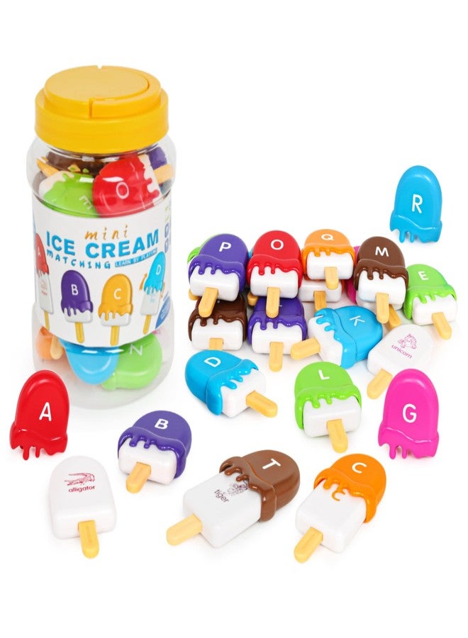 kizh Alphabet Learning Toys Matching Letter ABC Fine Motor Toy Double-Side Ice Cream Toys Preschool Learning Activities Montessori for Toddler Kids Ages 2 3 4 5 - Image 1
