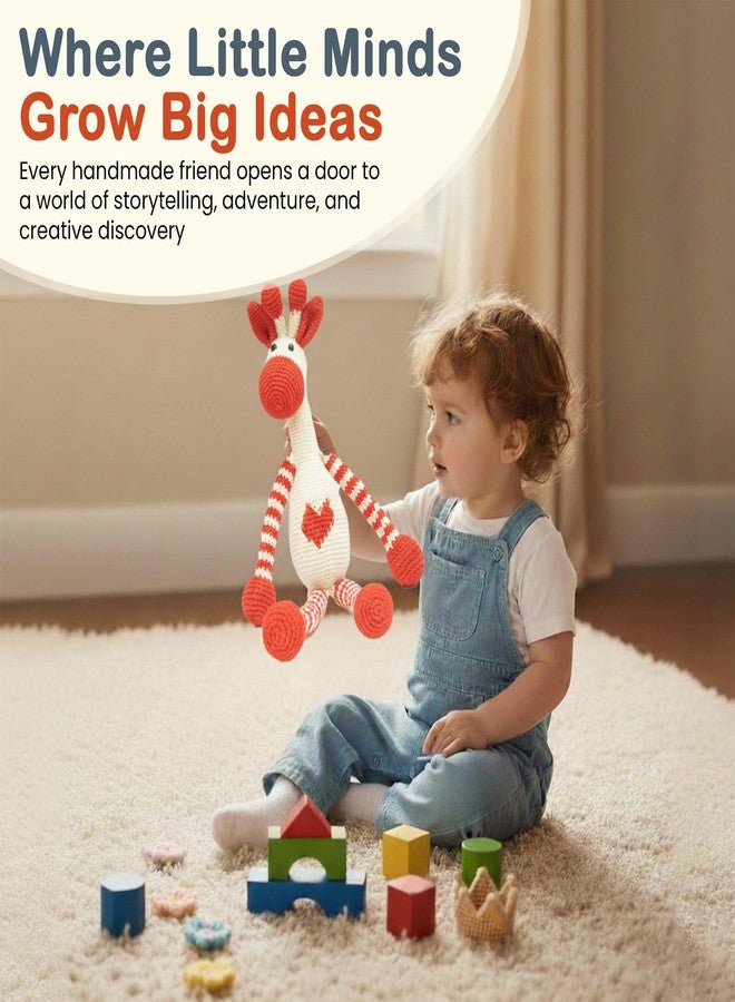 Happy Threads Crochet Toys for Kids - Giphy Giraffe | Cute Handmade Stuffed Animal for Boys and Girls | BIS Certified, Safe & Durable Knitted Toys, Ideal Gift for Newborns (100% Cotton) - Image 4