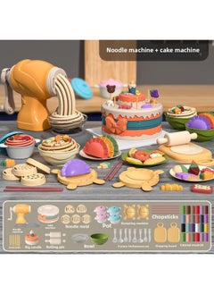 Ice Cream Clay Noodle Machine Plasticine Tool Mold Set Clay Kindergarten Girls Kidsren's Toys-Color:❥ ❤ [noodle Maker + Cake Maker] 59-piece Set