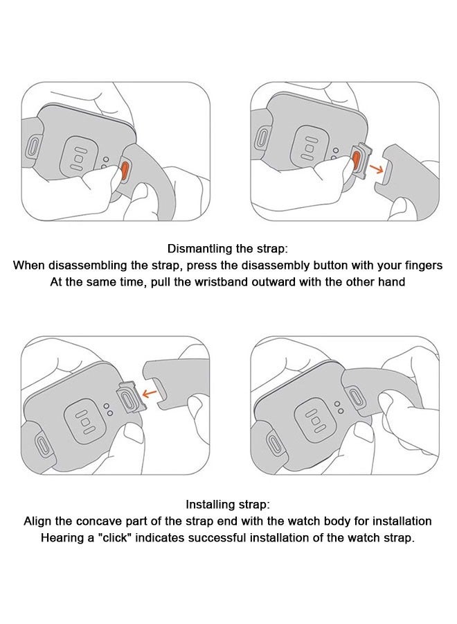 Watch Strap for Xiaomi Mi Watch Black, Lightweight Adjustable Smart Watch, Silicone Strap, Redmi - Image 4